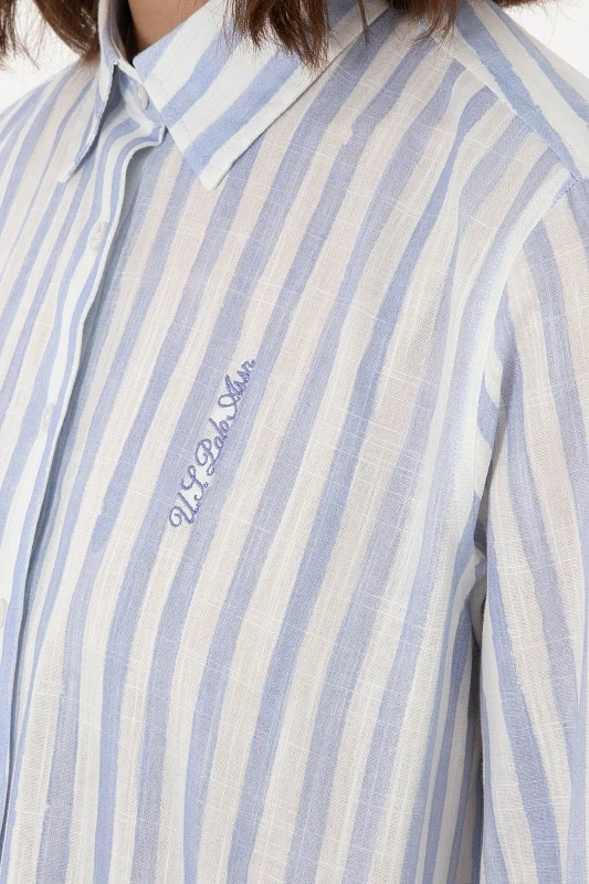 Рубашка из хлопка в полоску прямая - G082SZ0040DUCCI Сорочка жен. (VR003, 42)