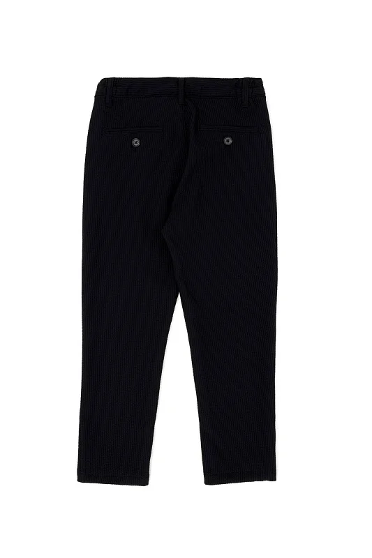 Брюки зауженные к низу из жатой ткани для мальчиков - G083SZ0780WAGOKIDS Брюки муж. детс. (VR046, 3_4)