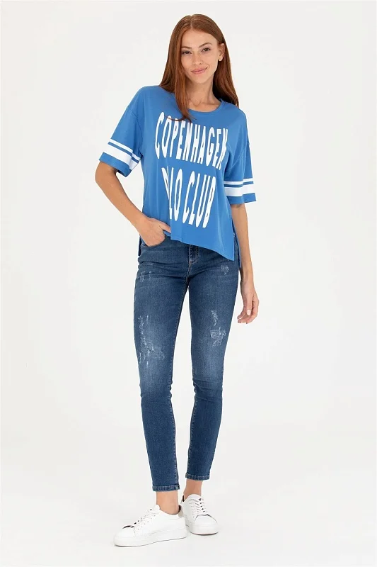 Футболка из модала с надписью - G082SZ0110MAK-S Футболка жен. (VR045, XL)