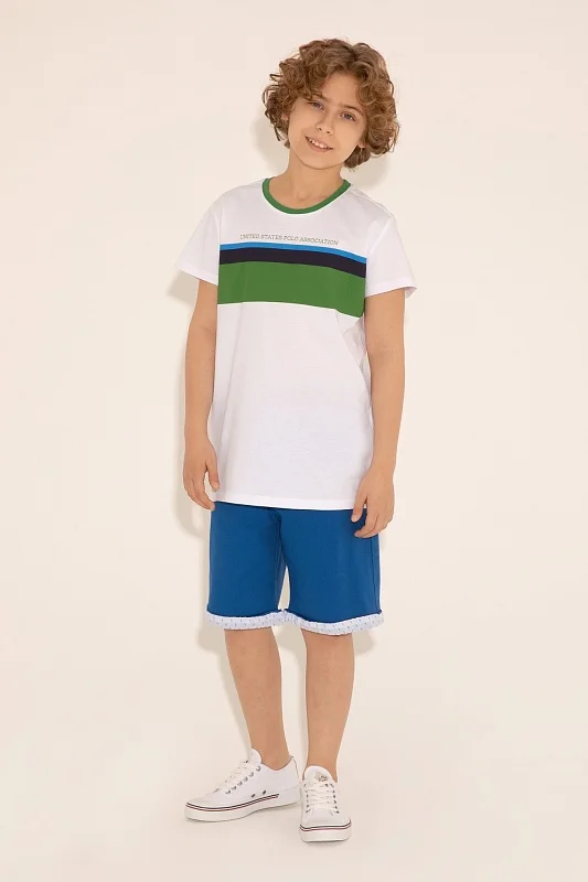 Шорты из хлопка для мальчиков - G083SZ0310NERSLEY Бермуды муж. детс. (VR045, 8_9)