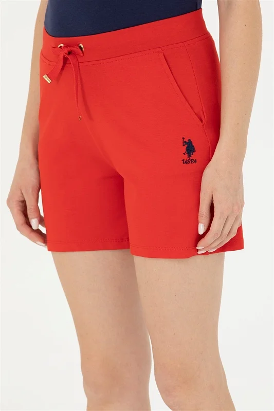 Шорты спортивные из хлопка с вышитым логотипом - G082SZ0OS0DOTIH23 Брюки спорт. жен. (VR030, 2XS)