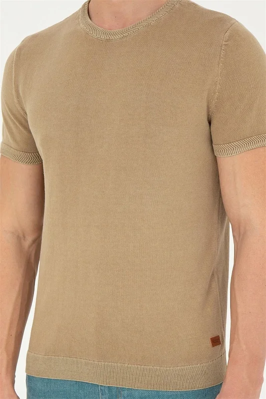 Футболка из хлопка с надписью - G081SZ0TK0PARLO Кофта муж. (VR027, XS)