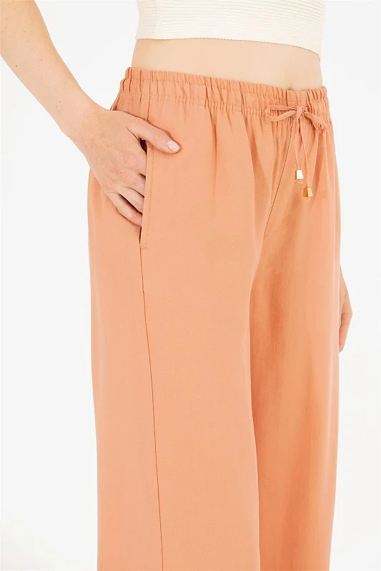 Брюки на кулиске с разрезами широкие - G082SZ0780GAYNO Брюки жен. (VR031, 42)