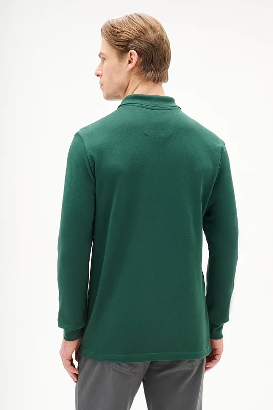 Поло с длинным рукавом из хлопка - G081SZ0820ART_TP01SK025 Толстовка муж. (VR079, XS)