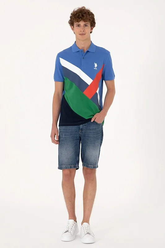 Футболка-поло из хлопка с принтом - G081SZ0110T_SELKA Футболка муж. (VR028, XL)