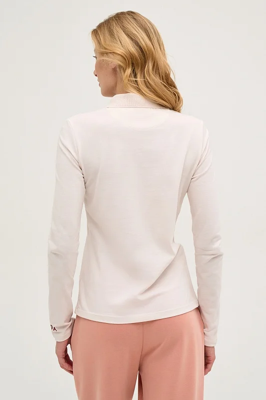 Поло с длинным рукавом из хлопка - G082SZ0820TPR-SGN Толстовка жен. (VR019, 2XS)