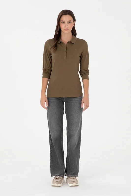 Поло с длинным рукавом из хлопка - G082SZ0820TPG_SK024 Толстовка жен. (VR027, XS)