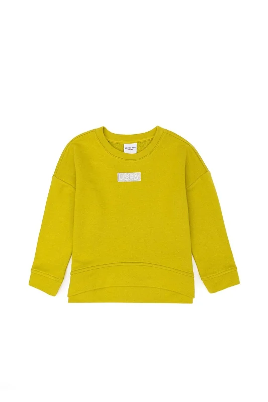 Свитшот с нашивкой для девочек - G084SZ0820CANBYKIDS23K-E Толстовка жен. детс. (VR087, 3_4)