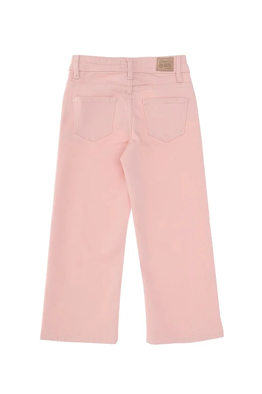 Джинсы прямые для девочек - G084SZ0800LOTUS_P_PEMBE Джинсы жен. детс. (VR078, 4_5)