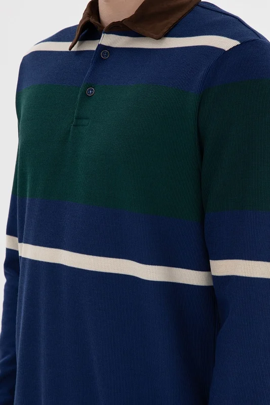 Поло с длинным рукавом из смесового хлопка - G081SZ0820GROVE Толстовка муж. (VR028, S)