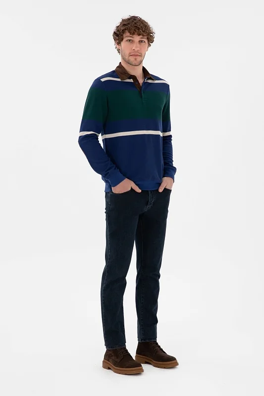 Поло с длинным рукавом из смесового хлопка - G081SZ0820GROVE Толстовка муж. (VR028, S)