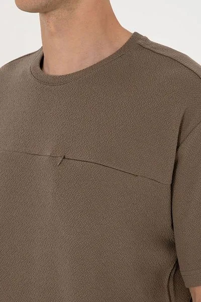 Футболка из хлопка с фактурной тканью - G081SZ0110FEZHA Футболка муж. (VR052, M)