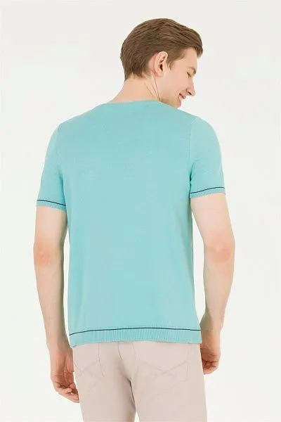 Футболка из смесового хлопка в полоску - G081SZ0TK0FORLA Кофта муж. (VR090, XS)