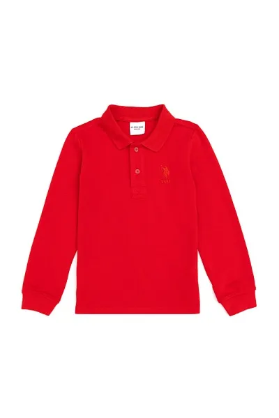 Поло с длинным рукавом из хлопка для мальчиков - G083SZ0820TP01KIDSSK024 Толстовка муж. детс. (VR030, 6_7)