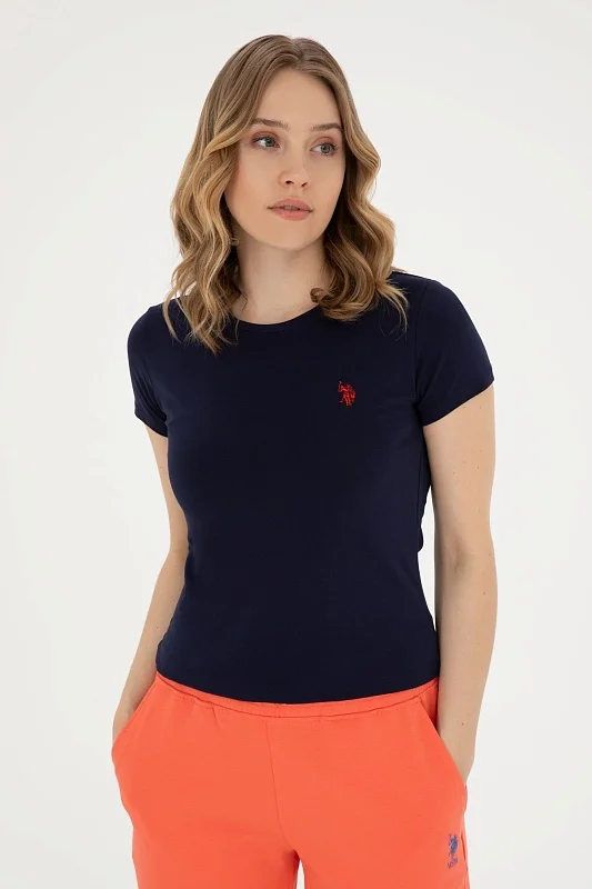 Футболка из хлопка с логотипом - G082SZ0110TO24 Футболка жен. (VR033, L)
