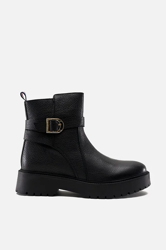 Ботинки кожаные на молнии - S082SZ0330K23UYSAR Обувь жен. (VR046, 40)