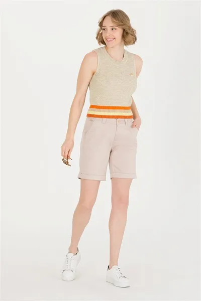 Шорты с хлопком - G082SZ0310CLEA23Y Бермуды жен. (VR049, 34)