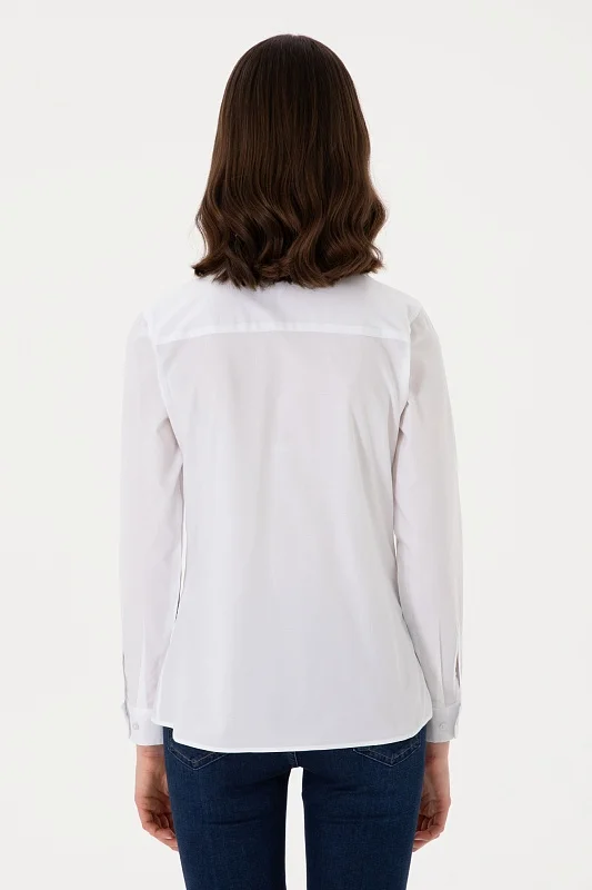 Рубашка с хлопком приталенная - G082SZ0040CRISTA025Y Сорочка жен. (VR013, 34)