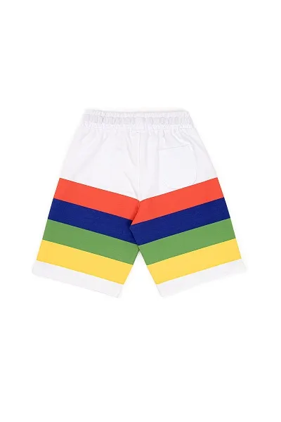 Шорты спортивные в полоску - G083SZ0OS0RADVI Брюки спорт. муж. детс. (VR013, 7_8)