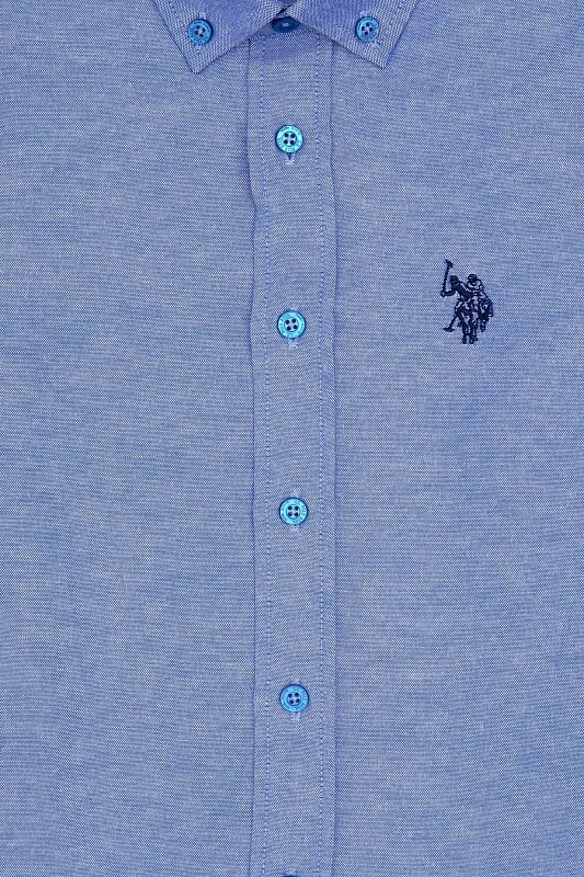 Рубашкаиз смесового хлопка для мальчиков - G083SZ0040E_METOKIDS25K Сорочка муж. детс. (VR032, 3_4)