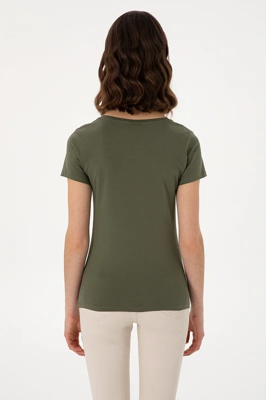 Футболка из хлопка приталенная - G082SZ0110TO25 Футболка жен. (VR111, 3XL)