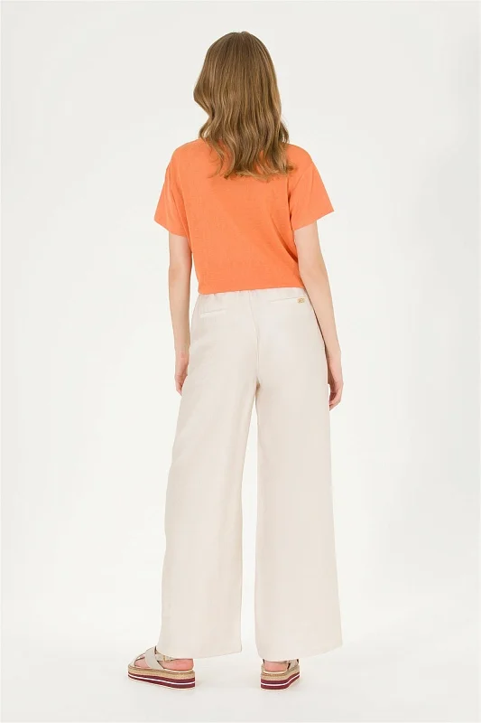 Брюки на кулиске с разрезами широкие - G082SZ0780GAYNO Брюки жен. (VR071, 42)