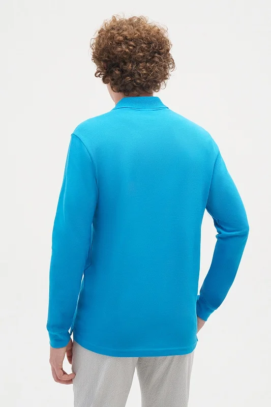 Поло с длинным рукавом из хлопка - G081SZ0820TP03SK022-R Толстовка муж. (VR077, S)