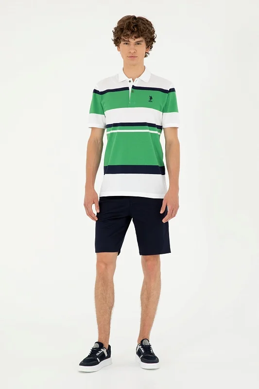 Футболка-поло из хлопка в полоску - G081SZ0110ZERBA Футболка муж. (VR054, XS)
