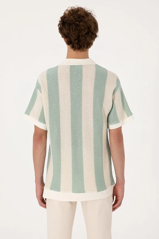 Футболка-поло из хлопка в полоску - G081SZ0110BELONS Футболка муж. (VR048, 3XL)