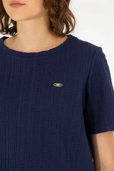 Футболка из рельефной ткани - G082SZ0110MANTE Футболка жен. (VR033, XS)