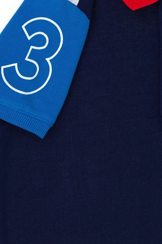 Футболка-поло в стиле колор-блок для мальчиков - G083SZ0110T_MIDARKIDS Футболка муж. детс. (VR033, 11_12)