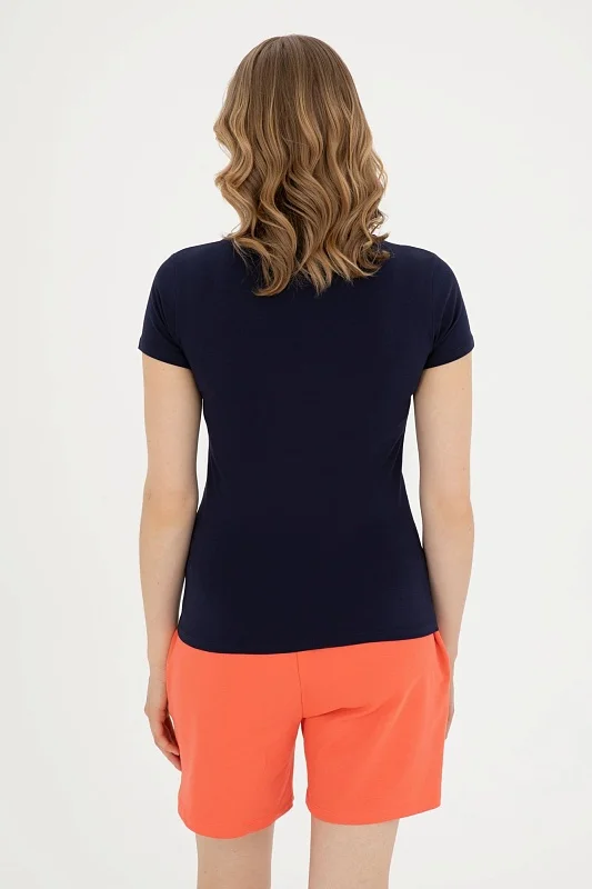 Футболка из хлопка с логотипом - G082SZ0110TO24 Футболка жен. (VR033, L)