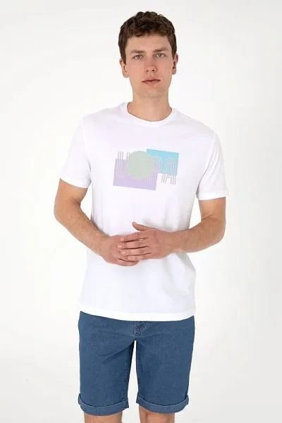 Футболка из хлопка с надписью - G081SZ0110PAMEL Футболка муж. (VR013, L)