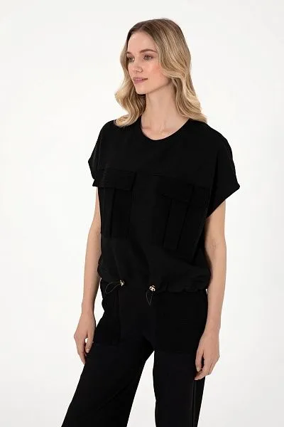 Футболка из смесового хлопка на кулиске - G082SZ0110SACHA Футболка жен. (VR046, L)