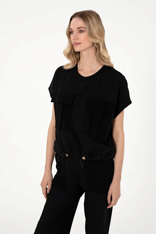 Футболка из смесового хлопка на кулиске - G082SZ0110SACHA Футболка жен. (VR046, XS)