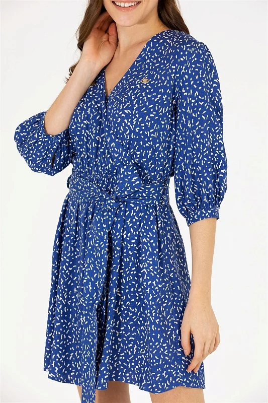 Платье мини из вискозы с узором - G082SZ0320ELISE Платье жен. (VR045, 42)