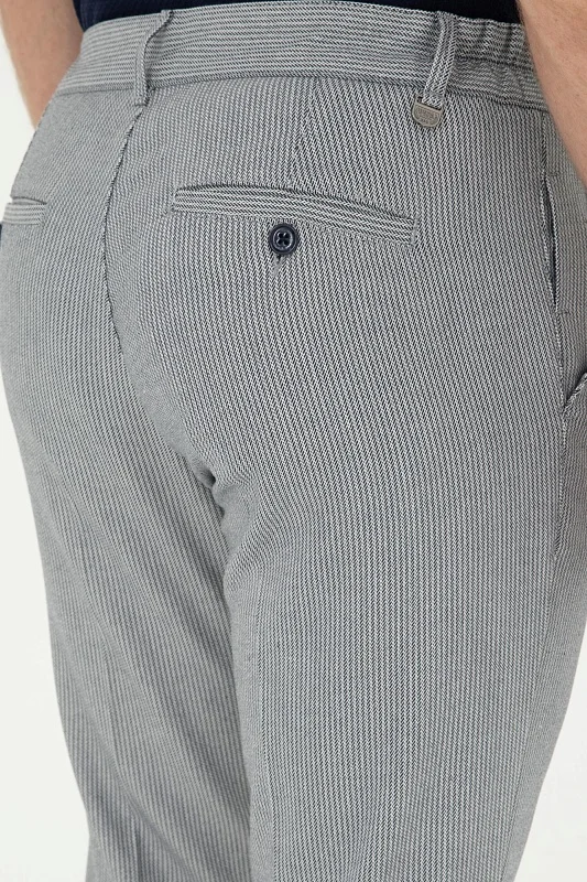 Брюки в полоску зауженные - G081SZ0780PARUS Брюки муж. (VR033, 36, 34)