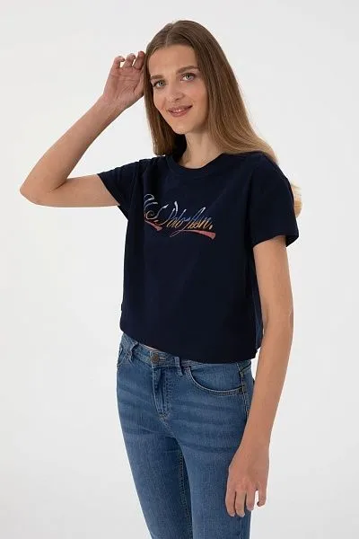 Футболка из хлопка с принтом - G082GL0110GISELLE Футболка жен. (VR033, XS)