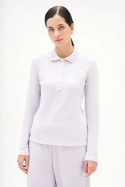 Поло с длинным рукавом из хлопка - G082SZ0820ART_TPG_SK025 Толстовка жен. (VR245, S)