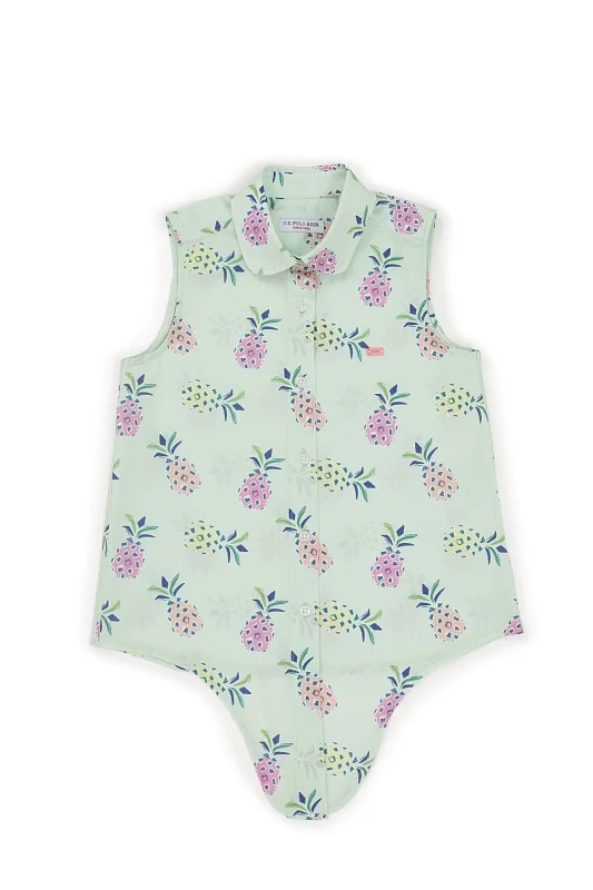 Рубашка без рукавов летняя для девочек - G084SZ0040SEYNO22Y Сорочка жен. детс. (VR090, 3_4)