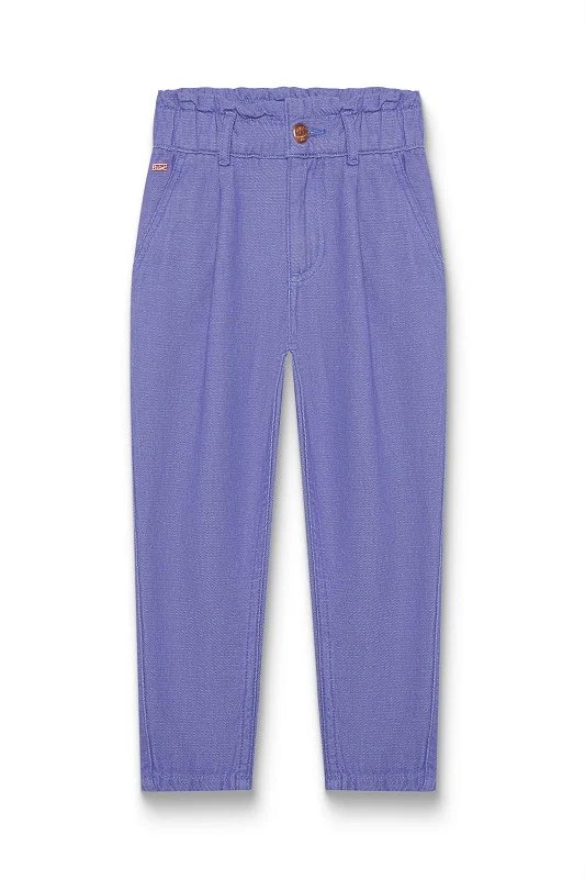 Джинсы на резинке зауженные для девочек - G084SZ0800MARLEKIDS23K-LILA Джинсы жен. детс. (VR034, 9_10)