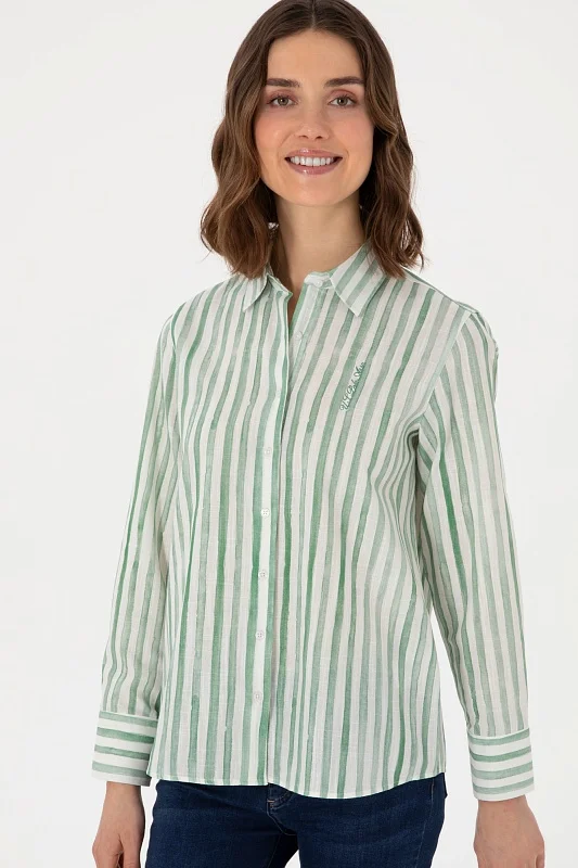 Рубашка из хлопка в полоску прямая - G082SZ0040DUCCI Сорочка жен. (VR054, 36)