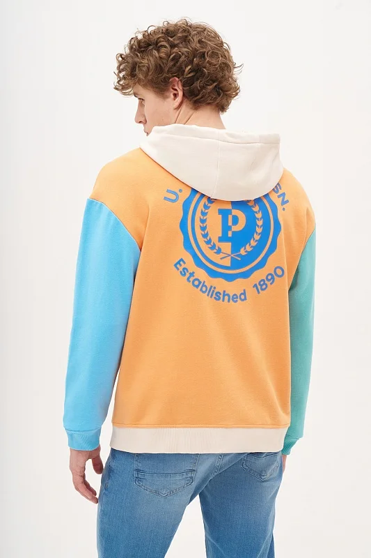 Толстовка на молнии в стиле колор блок - G081SZ0820KASTER_R Толстовка муж. (VR051, XL)