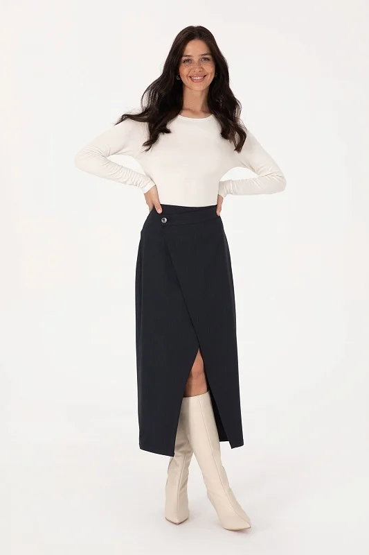 Юбка миди из смесовой вискозы - G082SZ0980RC_MARTES Юбка жен. (VR033, 32)