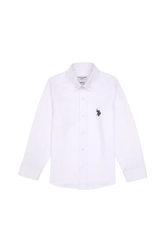 Рубашкаиз смесового хлопка для мальчиков - G083SZ0040E_METOKIDS25K Сорочка муж. детс. (VR013, 3_4)