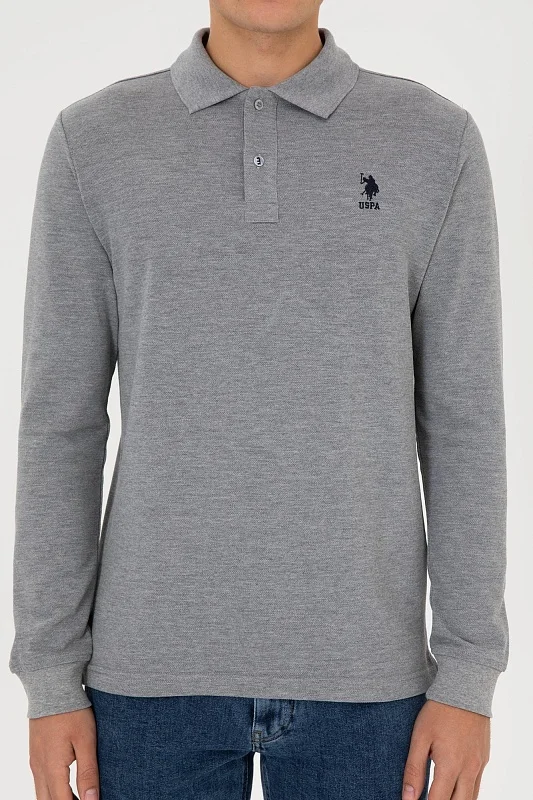 Поло с длинным рукавом из хлопка - G081SZ0820TP01SK025 Толстовка муж. (VR086, 2XL)