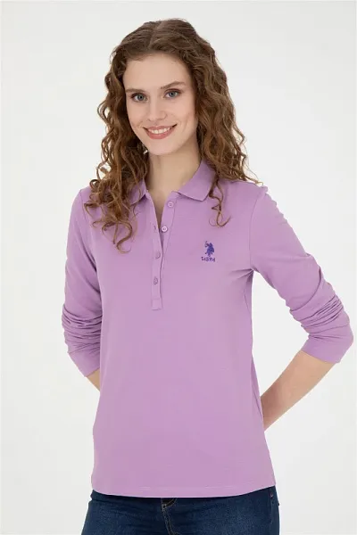 Поло с длинным рукавом из хлопка - G082SZ0820TPG-SK023 Толстовка жен. (VR034, 2XS)