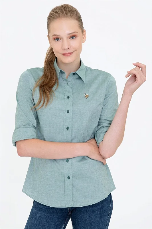 Рубашка из хлопка приталенная - G082SZ0040CRISCOLOR021K Сорочка жен. (VR079, 32)