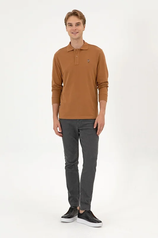 Поло с длинным рукавом из хлопка - G081SZ0820E_GTPSK025 Толстовка муж. (VR233, L)