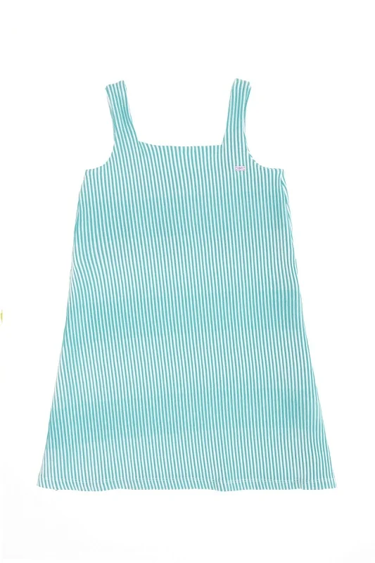 Платье без рукавов в из смесовой вискозы в полоску для девочек - G084SZ0750PEAR Платье жен. детс. (VR090, 3_4)